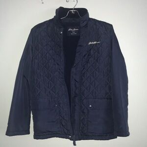 Eddie Bauer Lightweight Spring Jacket Size L 14/16 Navy Blue​​